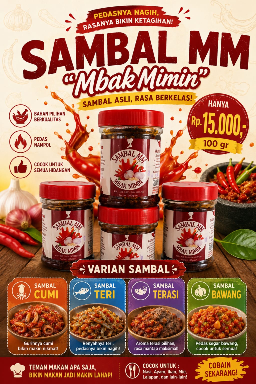 Aneka Sambal MM Ulam Berkah Bongsari